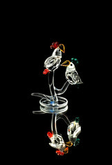 Preciosa Parrots on Branch Figurine