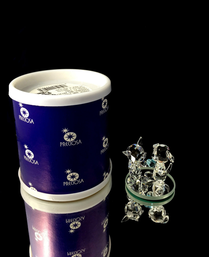 Preciosa Doggie and Pussy-Cat Figurine